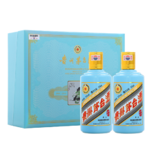 再降价、京东百亿补贴：茅台 生肖纪念 庚子鼠年 53度 酱香型白酒 375ml*2瓶 礼盒装
