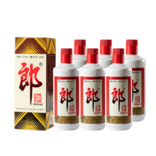 再降价、PLUS会员：郎酒 郎牌郎酒 酱香型高度白酒 53度 500ml*6瓶
