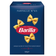 百味来Barilla意大利进口#65蝴蝶形意大利面500g盒装低脂高蛋白0钠意面