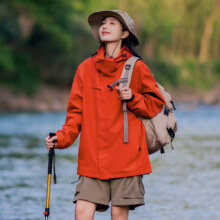 plus会员：拓路者Pioneer Camp 朱雀冲锋衣女三合一硬壳骑行登山服防风保暖冬季外套