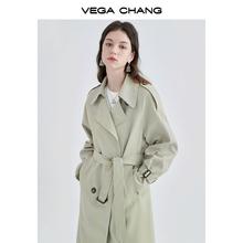 百亿补贴：VEGA CHANG 2024新款风衣女中长高级感大衣小个子英伦风外套春装