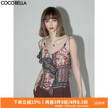 COCOBELLA 设计感波普印花度假吊带女异域风气质V领背心VT903 波普 M