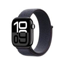 PLUS：Apple/苹果 Watch Series 10 智能手表GPS款42毫米亮黑色铝金属表壳