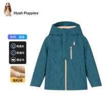 暇步士（Hush Puppies）童装儿童男童冬季新款三防质感小牛津面料保暖厚外套 暖卡其 140cm
