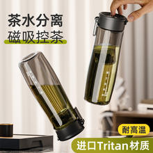 nRMEi 恩尔美 磁弹茶杯茶水分离高档便携tritan耐高温大容量男士办公车载水杯子