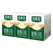 16日10点开始、限4000件、聚划算百亿补贴：豆本豆唯甄原味豆奶250ml*6盒 植物蛋白饮料 学生营养早餐