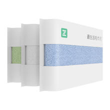 Z towel 最生活 密封毛巾3条装 新疆长绒棉A类加厚毛巾纯棉吸水洗脸面巾 白/绿/蓝