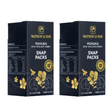 新西兰进口，Watson&Son 沃森 天然麦卢卡蜂蜜MGS10+ 便携装60g（12条）*2盒