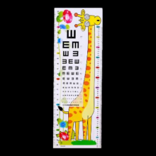 概率券:卡通儿童身高贴 卧室装饰宝宝量身高尺视力表 长颈鹿 1张