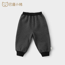 BALIPIG 巴厘小猪 宝宝裤子秋冬季男童运动休闲裤女童束脚裤婴儿长裤 黑色 100cm