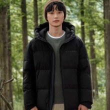 京东plus：坦博尔短款羽绒服男宽松连帽防风