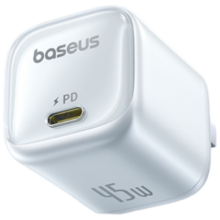 plus会员：倍思（Baseus） 45W氮化镓苹果16充电器 Type-C插头 皓月白