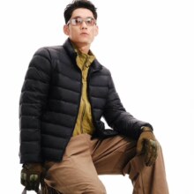 Plus:网易严选 90白鸭绒轻型羽绒服 90鲜绒-黑色 L