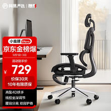 YANXUAN 网易严选 小蛮腰系列 S9pro 人体工学电脑椅 黑色 带搁脚款