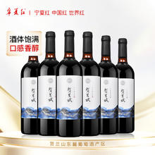 宁夏红 13度贺兰赋葡萄酒贺兰山产区酒庄直供干红750ml*6瓶 750mL 6瓶