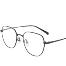 再降价、plus会员：essilor 依视路 金属-全框-2024BK-黑色 镜框+依视路膜岩高清1.60现片
