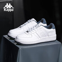 KAPPA卡帕男鞋秋季新款小白鞋子 经典白/海昌蓝-情侣款 42