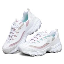 plus会员：SKECHERS 斯凯奇 秋季女士时尚拼接复古小白鞋休闲运动鞋