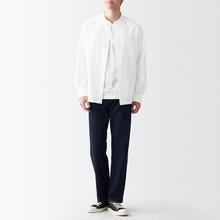 MUJI 無印良品 男式棉水洗牛津立领衬衫 ACA40C2S