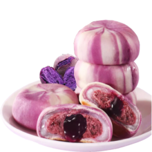 更低价：誓言果 山药蓝莓流心糕 爆浆冰晶早餐代餐500g*2