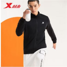 plus会员：XTEP 特步 钜惠运动外套男装夹克 黑-常规-0047