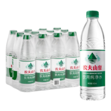 plus会员:农夫山泉 饮用纯净水 天然水源 550ml*12瓶