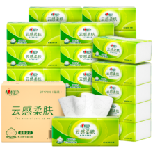 PLUS会员:心相印 抽纸 云感柔肤3层*90抽*24包*3件