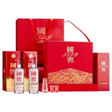 Plus会员：泸州老窖 国窖1573 浓香型 白酒 52度500ml*2瓶 国色添香礼盒