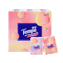 88VIP会员：Tempo 得宝 轻浅桃香印花手帕纸 7张*12包 便携随身装 4层