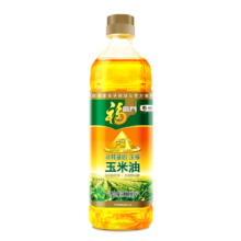 福临门 食用油 非转基因压榨一级黄金产地玉米油900ml