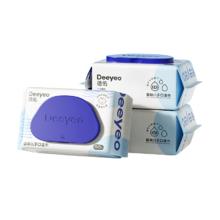 Deeyeo 德佑 湿巾手口专用加厚80抽×3包纸巾实惠装