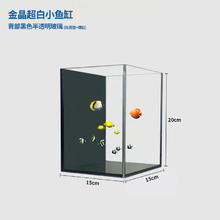 超白玻璃鱼缸造景加厚玻璃斗鱼缸桌面小型客厅循环生态办公室景观