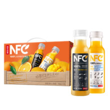 plus:农夫山泉 100%NFC果汁饮料 300ml*12瓶（6瓶橙汁+6瓶芒果混合汁）缤纷礼盒