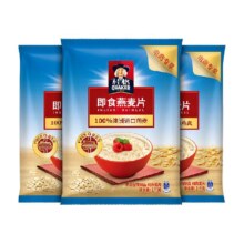 88VIP：QUAKER 桂格 原味即食麦片1000g*3袋燕麦片冲泡饱腹代餐