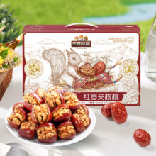 三只松鼠 新疆去核枣夹核桃 独立装 【约102包】660g