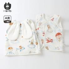 小猪大卫印花夹棉马甲春秋外穿