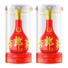 预售：郎酒 红花郎15 酱香型白酒 53度 500ml*2瓶 双瓶装