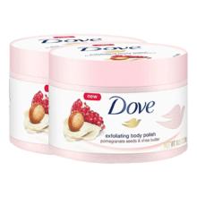 Dove 多芬 嫩白身体磨砂膏298g*2石榴籽乳木果冰激凌去鸡皮