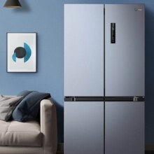 Plus:美的(Midea) 冰箱476升一级能效十字四开门 变频风冷无霜