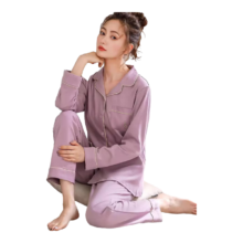 京东百亿补贴：浪莎 睡衣女士纯棉长袖长裤两件套家居服