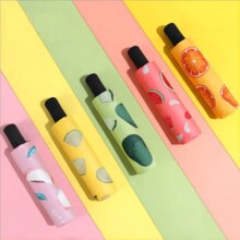 UV折叠晴雨两用伞 手动牛油果黑胶款