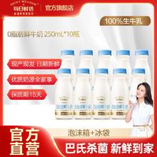 百亿补贴：SHINY MEADOW 每日鲜语 脱脂鲜牛奶250ml*10瓶装牛奶零脂肪鲜奶早餐奶高钙生牛乳