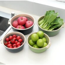微信小程序：双层圆形沥水篮6件套-大+中+小*2件