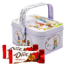 德芙（Dove）丝滑牛奶巧克力手提铁盒装巧克力礼盒教师节中秋节日礼盒送礼糖果 德芙15粒 礼盒装 67.5g