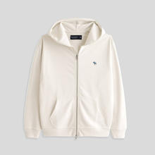 今日必买：Abercrombie & Fitch 男装 经典小麋鹿拉链毛圈布连帽卫衣 KI122-4090