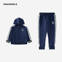 京东PLUS：CONVERSE 匡威 男童外套长裤套装 藏青蓝