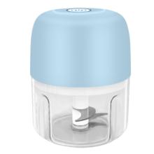 朵仕 蒜泥神器电动搅捣蒜器家用小型绞肉机大蒜粉碎器绞菜压蒜泥神器 至尊蓝+300ml大容量+好绞耐脏