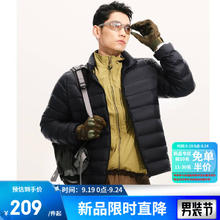 YANXUAN 网易严选 男式轻型羽绒服男士轻薄短款白鸭绒外套轻盈保暖 90%白鸭绒-黑色 M