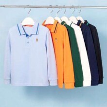 再降价、PLUS会员：Hush Puppies 暇步士 春秋款简约时尚百搭长袖POLO衫 任选2件