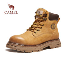 plus会员：CAMEL 骆驼 马丁靴男鞋2024冬季新款耐磨止滑增高厚底大黄靴